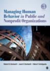 Managing Human Behavior in Public and Nonprofit Organizations - Book