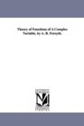 Theory of Functions of A Complex Variable, by A. R. Forsyth. - Book