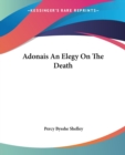 Adonais An Elegy On The Death - Book