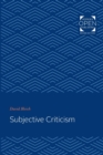 Subjective Criticism - Book
