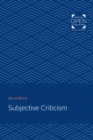 Subjective Criticism - eBook