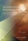 Interviewing and Interrogation for Law Enforcement - Book