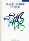 Samuel Barber : 65 Songs - Medium/Low Voice - Book