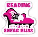 Reading is Shear Bliss : Barn Sheep Sticker - Book