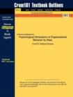 Studyguide for Psychological Dimensions of Organizational Behavior by Staw, ISBN 9780130406545 - Book