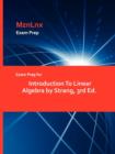 Exam Prep for Introduction to Linear Algebra by Strang, 3rd Ed. - Book
