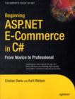 Beginning ASP.NET E-Commerce in C# : From Novice to Professional - eBook