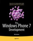 Pro Windows Phone 7 Development - Book