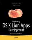 Beginning OS X Lion Apps Development - Book