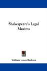 Shakespeare's Legal Maxims - Book