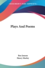 Plays And Poems - Book