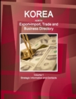 Korea North Export-Import, Trade and Business Directory Volume 1 Strategic Information and Contacts - Book