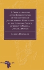 A Critical Analysis of the Interpretation of the Doctrine of «Justification by Faith Alone» by the Lutheran Church of Christ in Nigeria, Gongola Diocese - Book