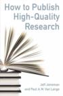 How to Publish High-Quality Research - Book