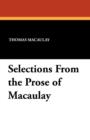 Selections from the Prose of Macaulay - Book