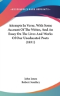 Attempts In Verse, With Some Account Of The Writer, And An Essay On The Lives And Works Of Our Uneducated Poets (1831) - Book