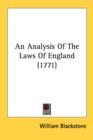 An Analysis Of The Laws Of England (1771) - Book