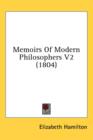Memoirs Of Modern Philosophers V2 (1804) - Book