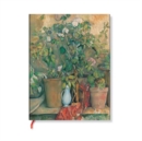 Cezanne’s Terracotta Pots and Flowers Midi Lined Hardback Journal (Elastic Band Closure) - Book