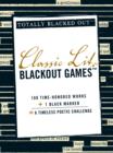 Classic Lit Black Out Games - Book