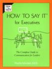 How to Say it for Executives - eBook