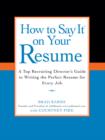 How to Say It on Your Resume - eBook