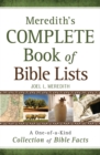 Meredith's Complete Book of Bible Lists : A One-of-a-Kind Collection of Bible Facts - eBook