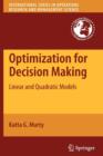 Optimization for Decision Making : Linear and Quadratic Models - Book