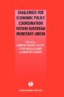 Challenges for Economic Policy Coordination within European Monetary Union - Book