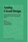 Analog Circuit Design : Structured Mixed-Mode Design, Multi-Bit Sigma-Delta Converters, Short Range RF Circuits - Book