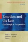 Emotion and the Law : Psychological Perspectives - Book