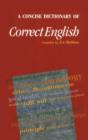 A Concise Dictionary of Correct English - Book