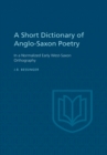 A Short Dictionary of Anglo-Saxon Poetry - eBook