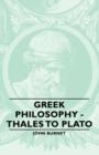 Greek Philosophy - Thales To Plato - Book