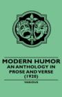 Modern Humor - an Anthology in Prose and Verse - (1920) - Book