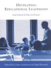 Developing Educational Leadership : Using Evidence for Policy and Practice - eBook