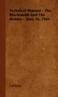 Technical Manual - The Blacksmith And The Welder - June 16, 1941 - Book
