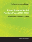 Piano Sonatas No.7-9 By Wolfgang Amadeus Mozart For Solo Piano (1777-1778) K.309/284b K.310/300d K.311/284c - Book