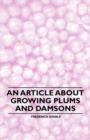 An Article About Growing Plums and Damsons - Book
