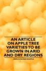 An Article on Apple Tree Varieties to be Grown in Arid and Dry Regions - Book