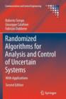 Randomized Algorithms for Analysis and Control of Uncertain Systems : With Applications - Book