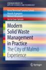 Modern Solid Waste Management in Practice : The City of Malmoe Experience - Book