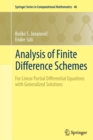 Analysis of Finite Difference Schemes : For Linear Partial Differential Equations with Generalized Solutions - Book