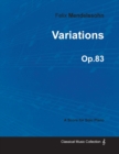 Variations Op.83 - For Solo Piano (1841) - Book