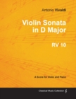 Violin Sonata in D Major RV 10 - For Violin and Piano - Book