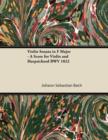 Violin Sonata in F Major - A Score for Violin and Harpsichord BWV 1022 - Book