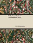 Violin Sonata Op.4 - For Violin and Piano (1823) - Book