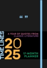Time Lines: A Year of Quotes from Classic Literature—17-Month 2025 Planner - Book