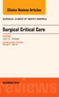 Surgical Critical Care, An Issue of Surgical Clinics : Volume 92-6 - Book
