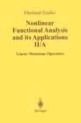 Nonlinear Functional Analysis and Its Applications : II/ A: Linear Monotone Operators - eBook